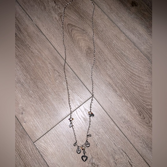 Love Heals long beaded silver and gemstone necklace - Picture 1 of 4